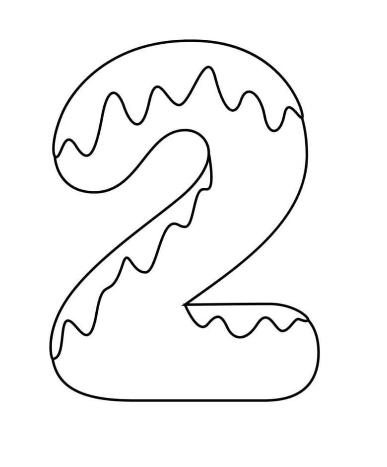 Coloriage Chiffre 2 Imprimable Gratuit