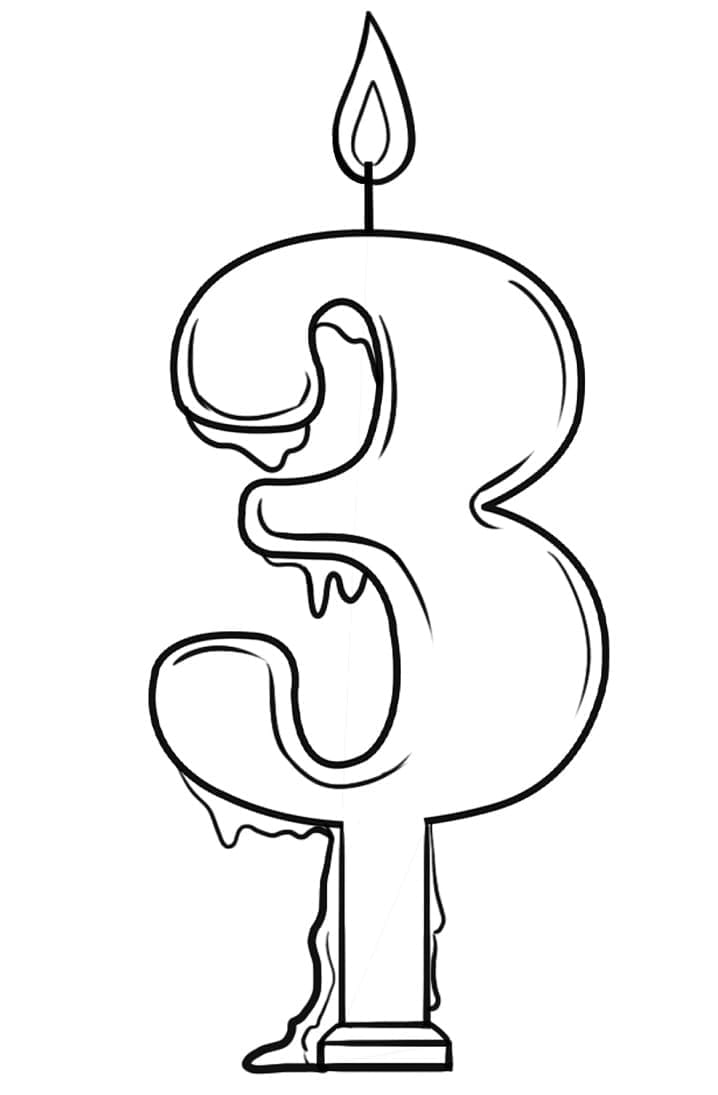 Coloriage Chiffre 3 Imprimable Gratuit