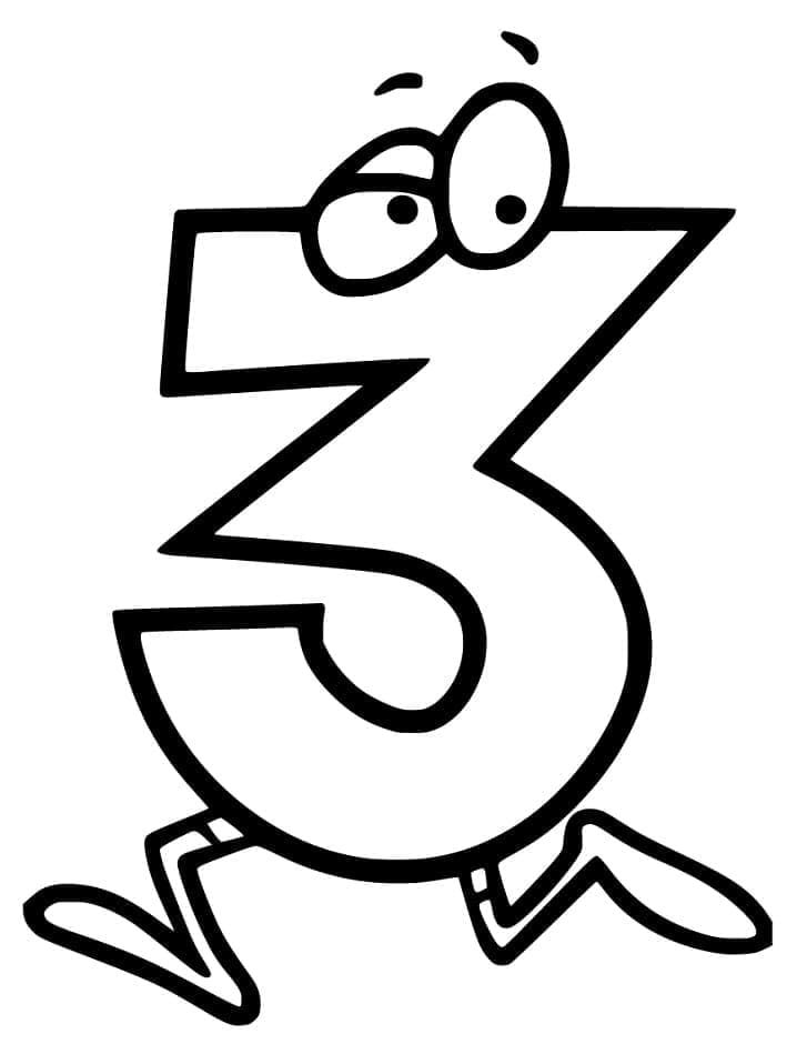 Coloriage Chiffre 3 Imprimable