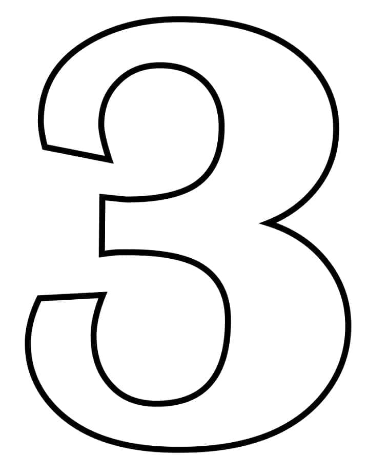 Coloriage Chiffre 3
