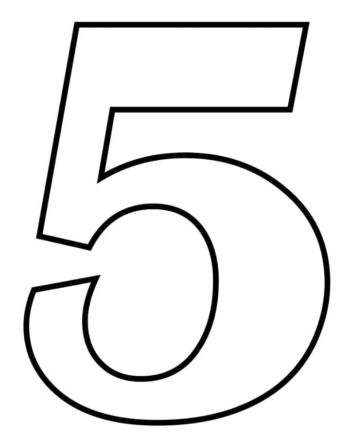 Coloriage Chiffre 5