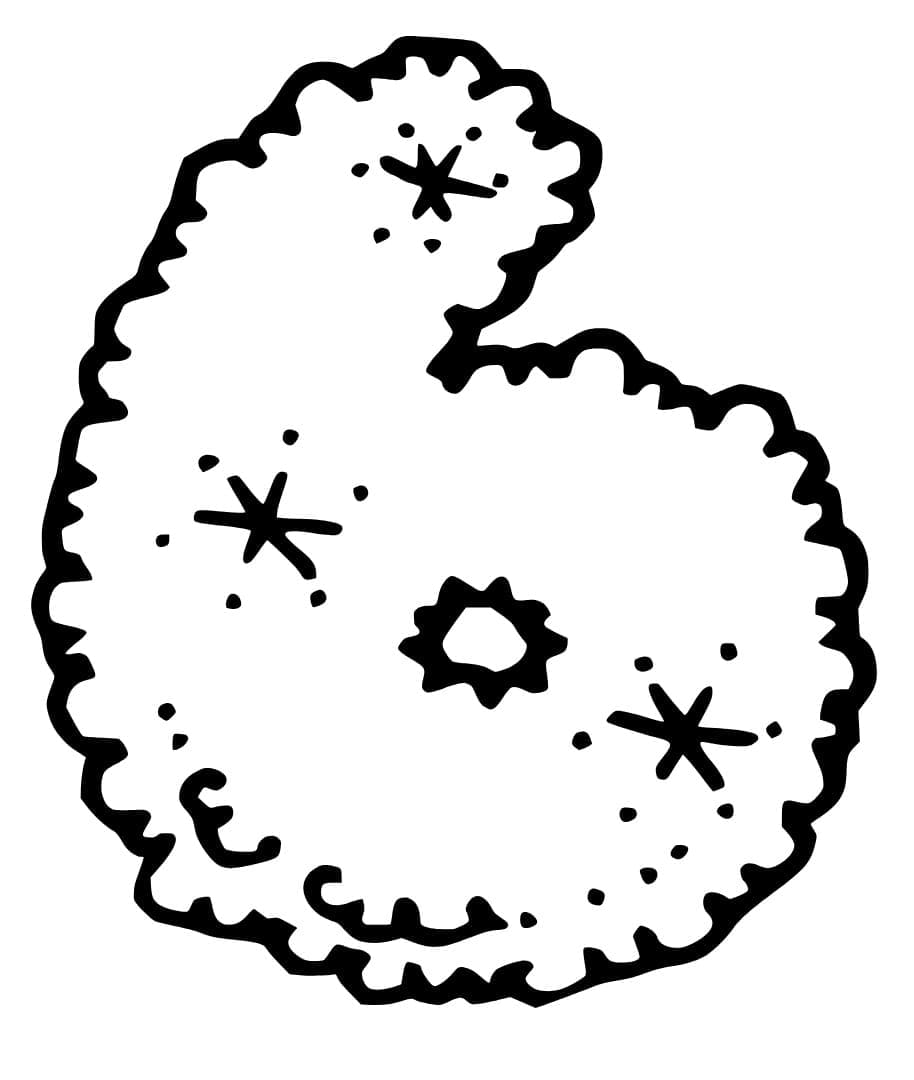Coloriage Chiffre 6 Pour les Enfants de 1 An