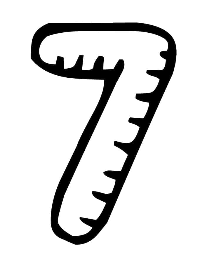 Coloriage Chiffre 7 Gratuit