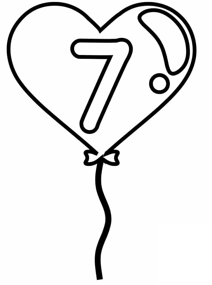 Coloriage Chiffre 7 Pour Enfants