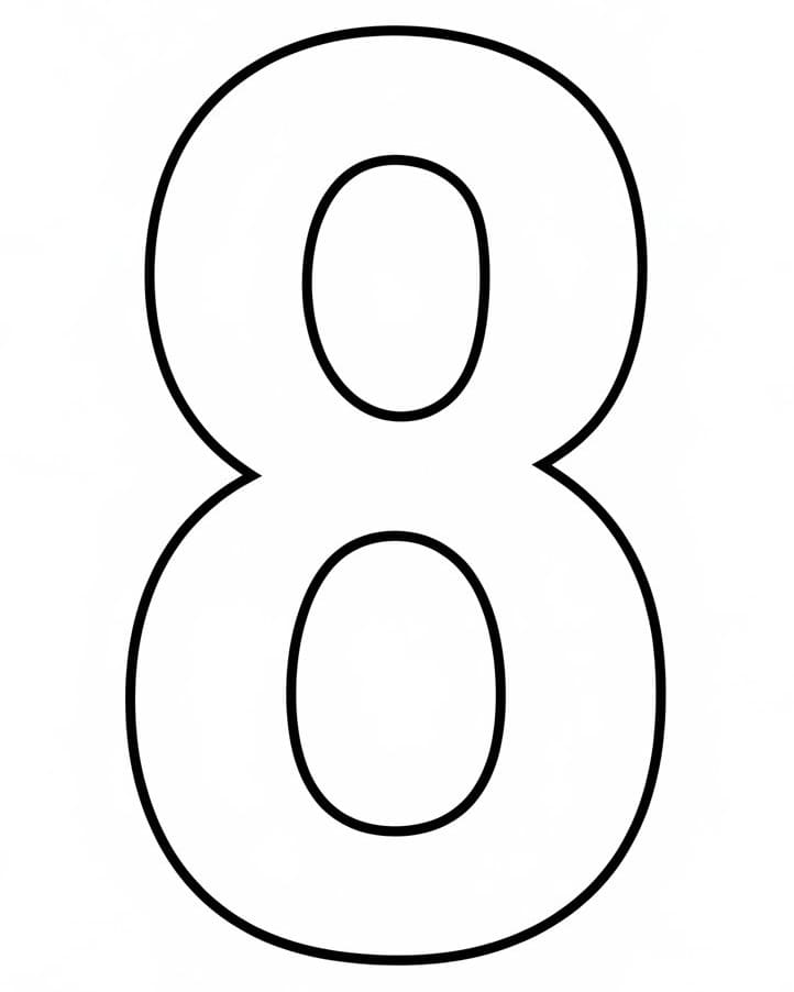 Coloriage Chiffre 8 Facile