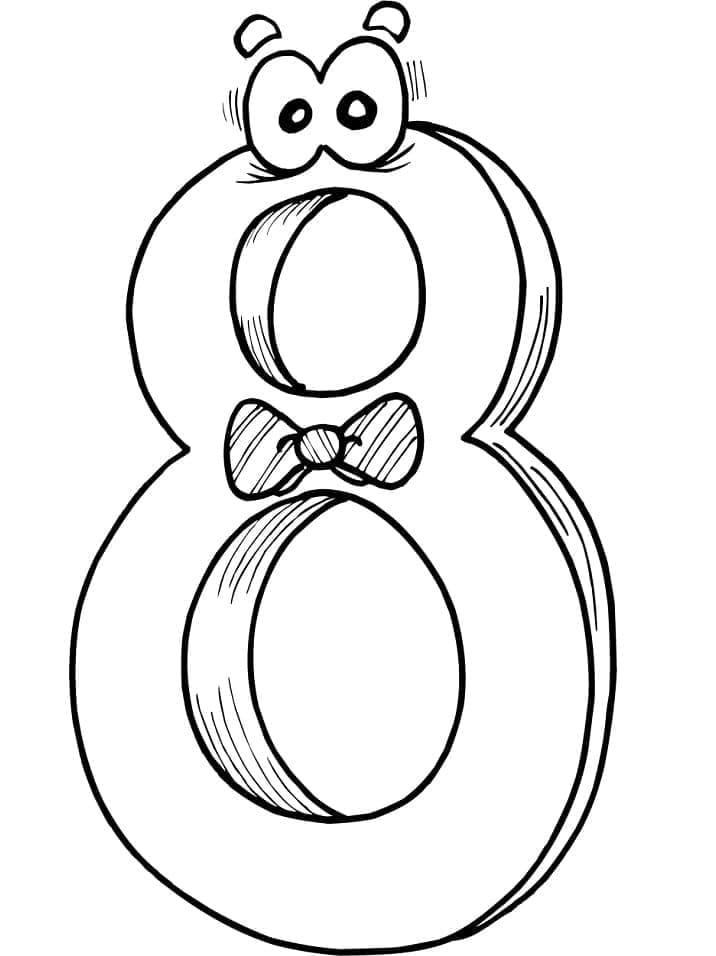 Coloriage Chiffre 8 Hilarant