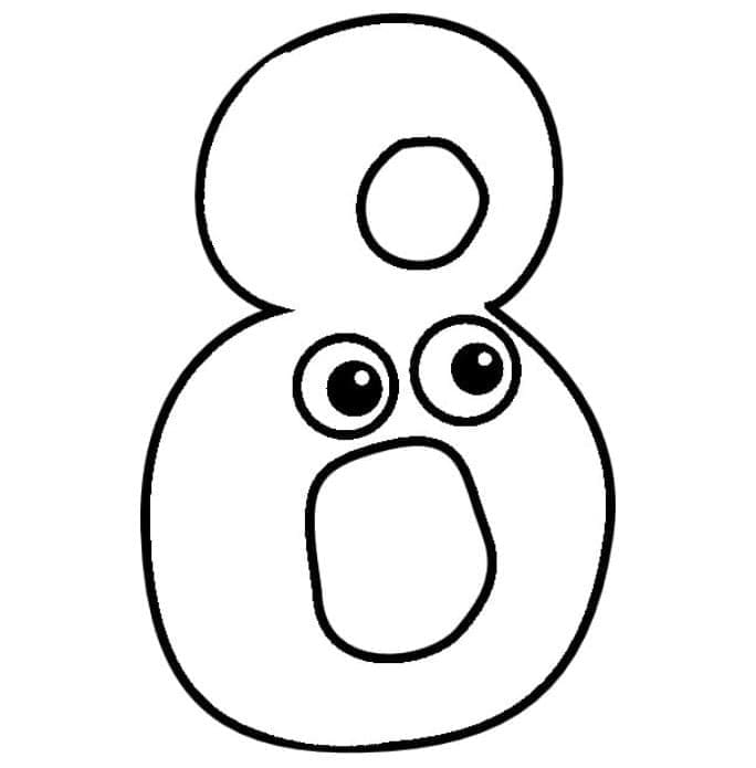 Coloriage Chiffre 8 Imprimable