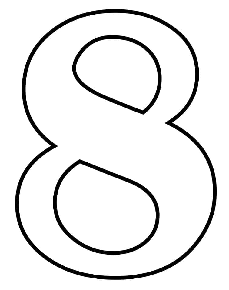 Coloriage Chiffre 8 Parfait