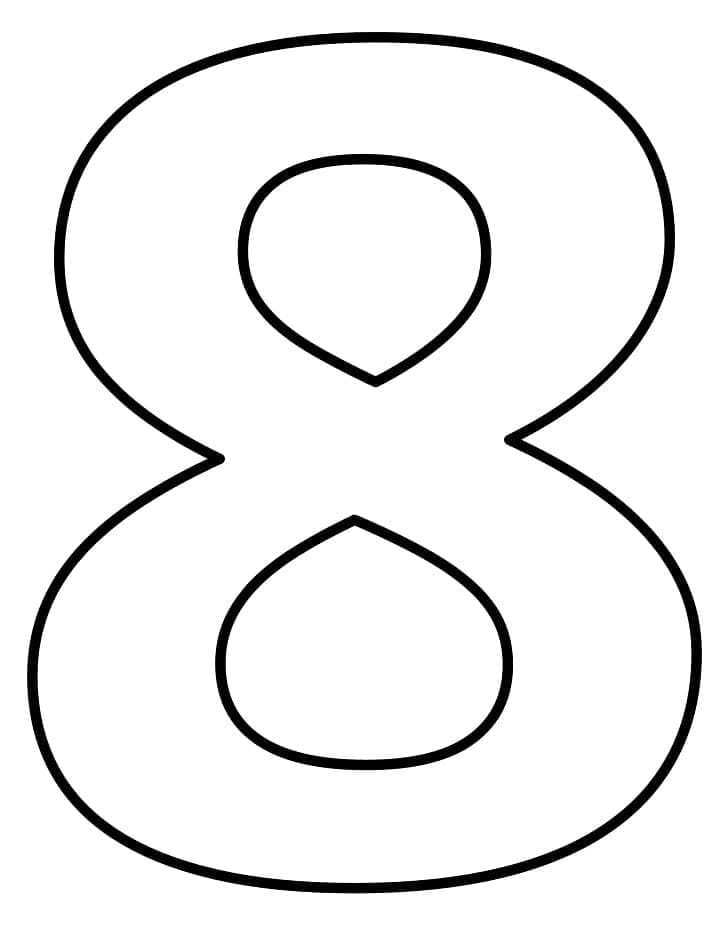 Coloriage Chiffre 8