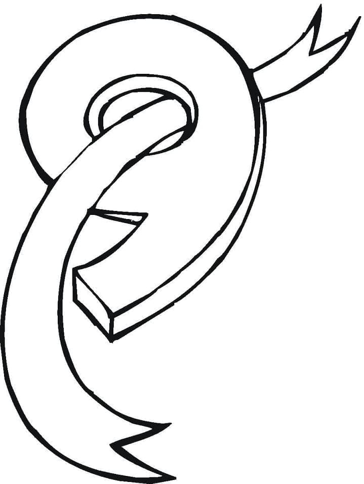 Coloriage Chiffre 9 Imprimable Pour les Enfants