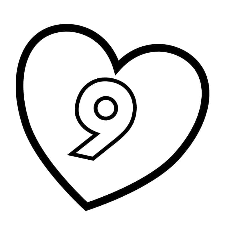 Coloriage Chiffre 9 Pour Enfants