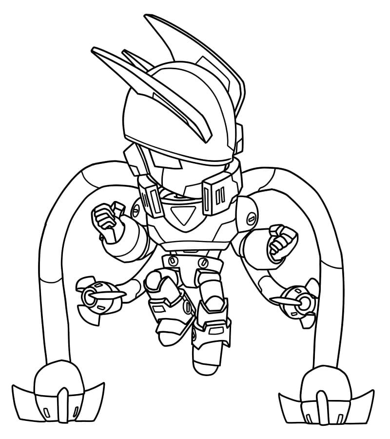 Coloriage Dessin de Edgar Brawl Stars Gratuit