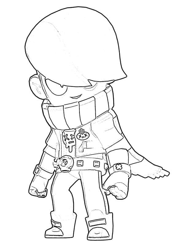 Coloriage Dessin de Edgar Brawl Stars