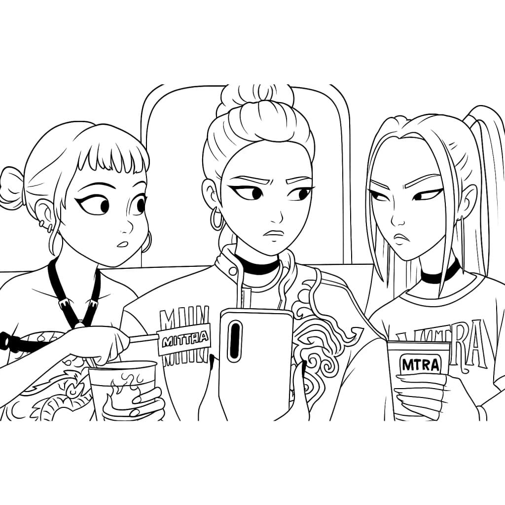 Coloriage Dessin de KPop Demon Hunters