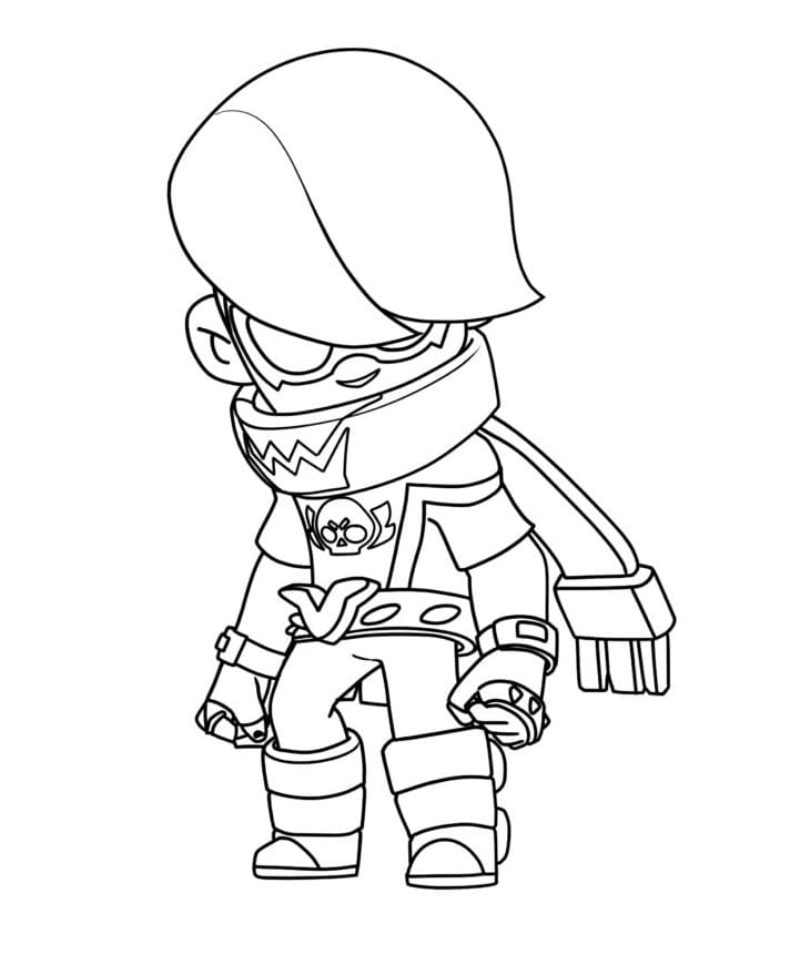 Coloriage Dessin Gratuit de Edgar Brawl Stars