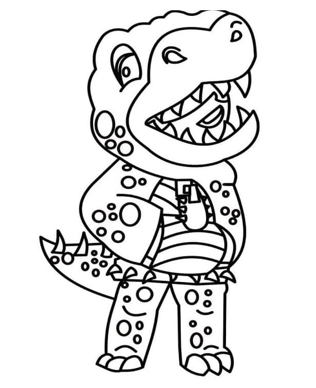 Coloriage Dinosaure Leon Brawl Stars