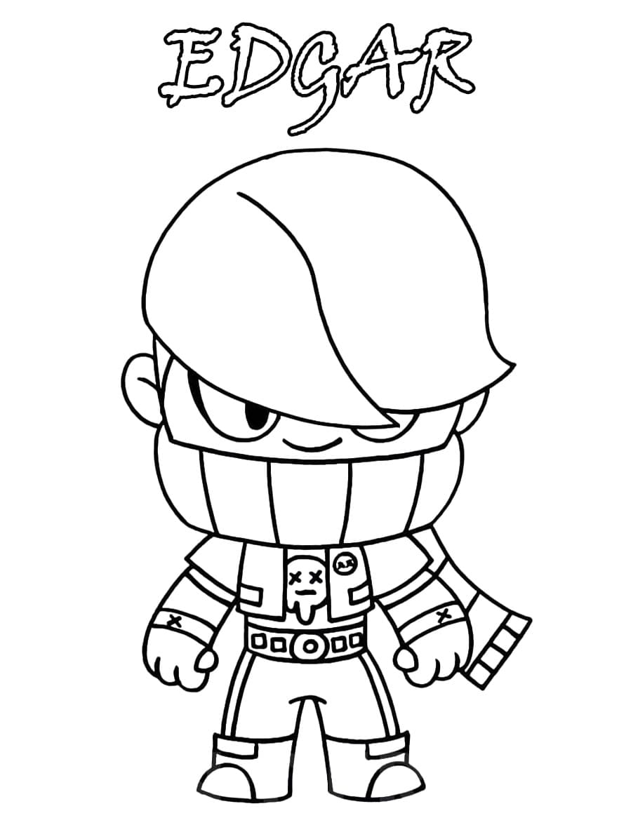 Coloriage Edgar Brawl Stars Chibi