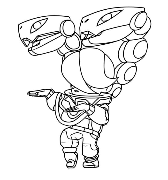 Coloriage Edgar Brawl Stars Imprimable Gratuit Pour les Enfants