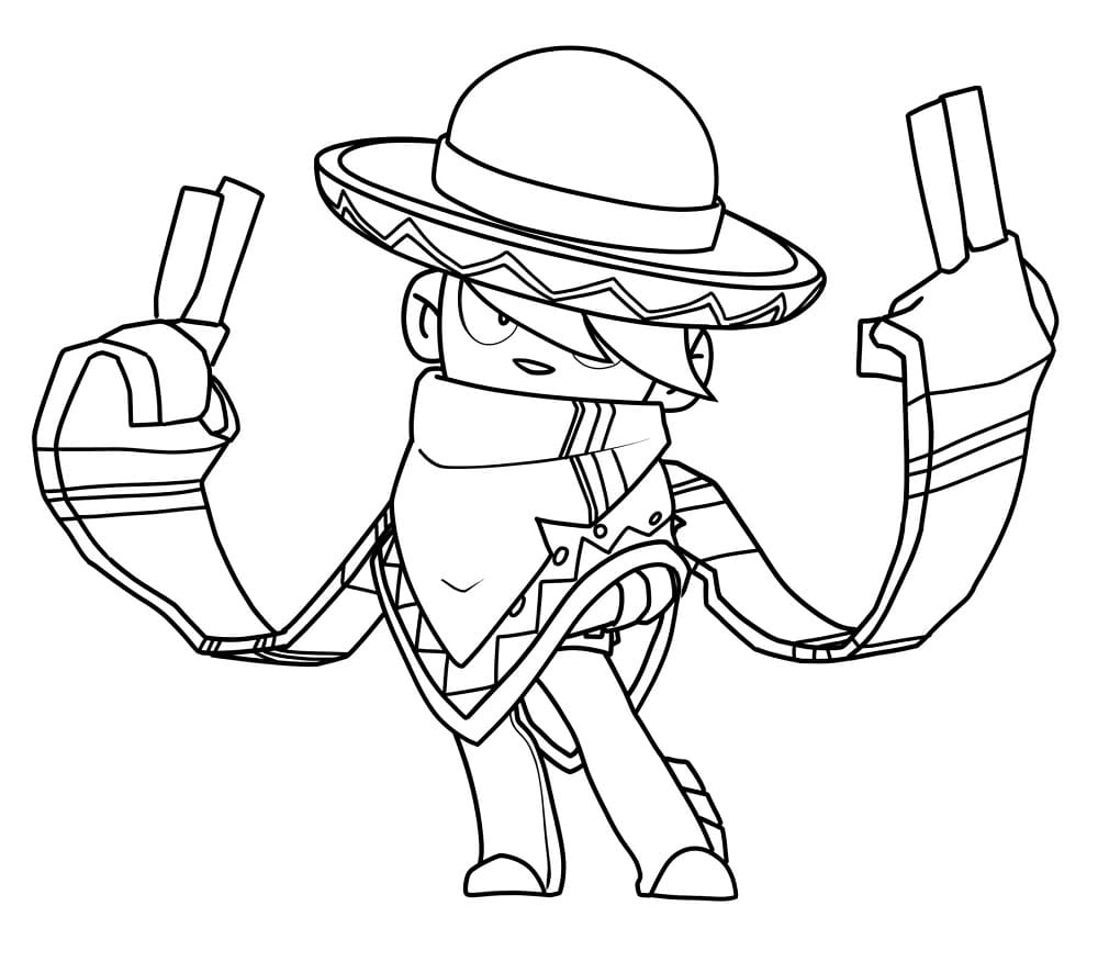 Coloriage Edgar Brawl Stars Imprimable