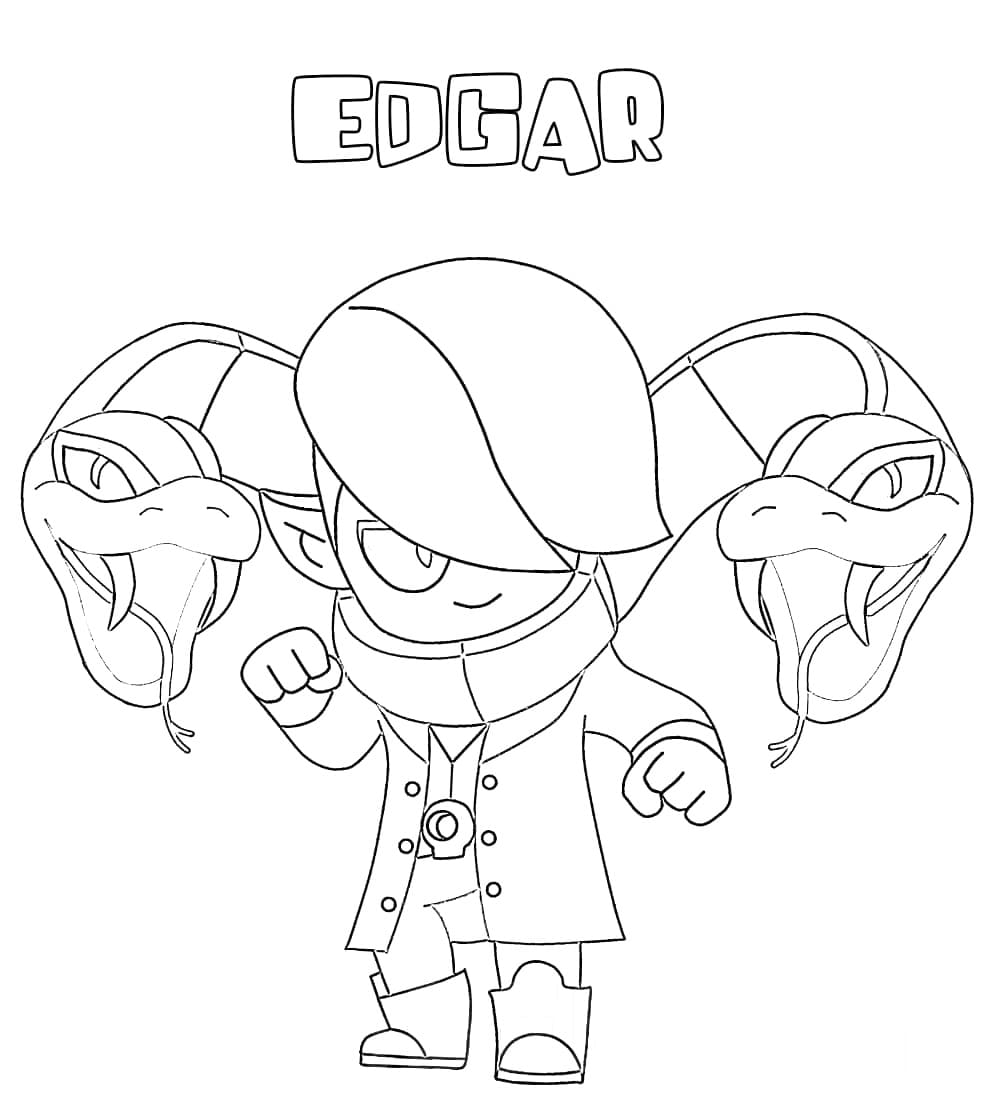 Coloriage Edgar Brawl Stars Pour Enfants