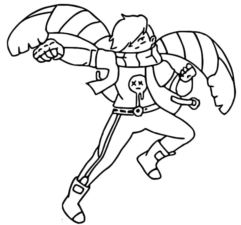 Coloriage Edgar Brawl Stars Pour les Enfants de 1 An