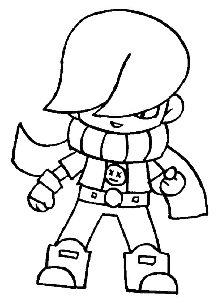 Coloriage Edgar Brawl Stars Pour les Enfants de 2 Ans