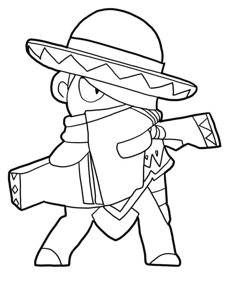 Coloriage Edgar Brawl Stars Pour les Enfants de 3 Ans