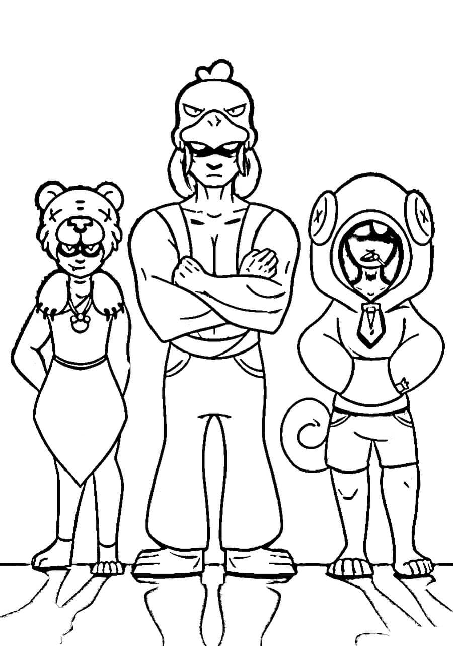 Coloriage Gratuit Leon Brawl Stars Pour les Enfants