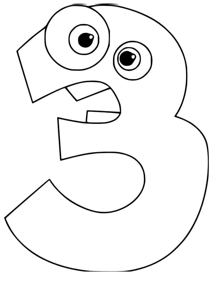 Coloriage Imprimable Chiffre 3