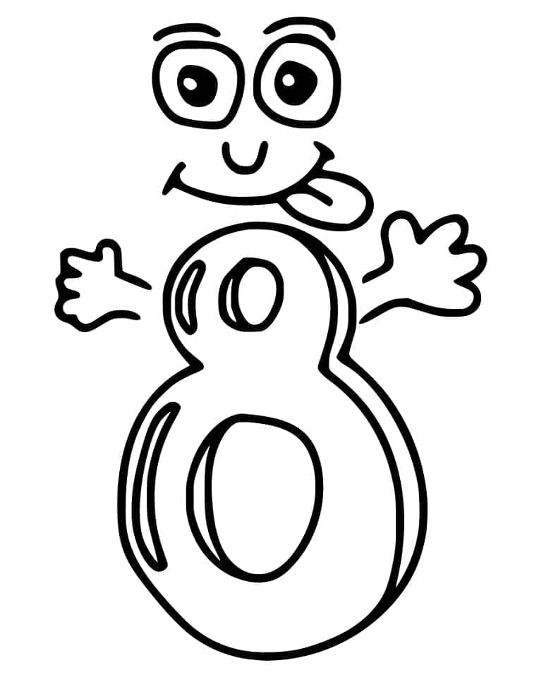 Coloriage Imprimable Chiffre 8