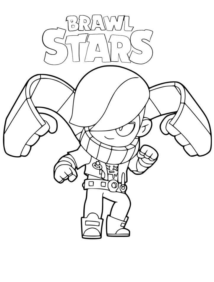 Coloriage Imprimable Edgar Brawl Stars