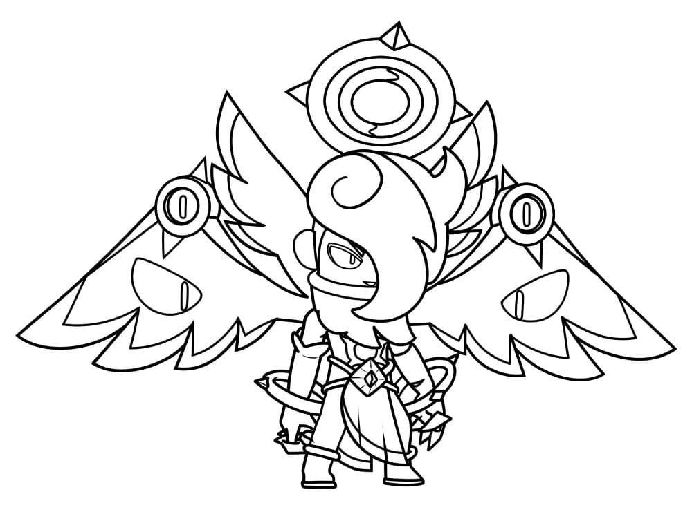 Coloriage Imprimable Gratuit Edgar Brawl Stars