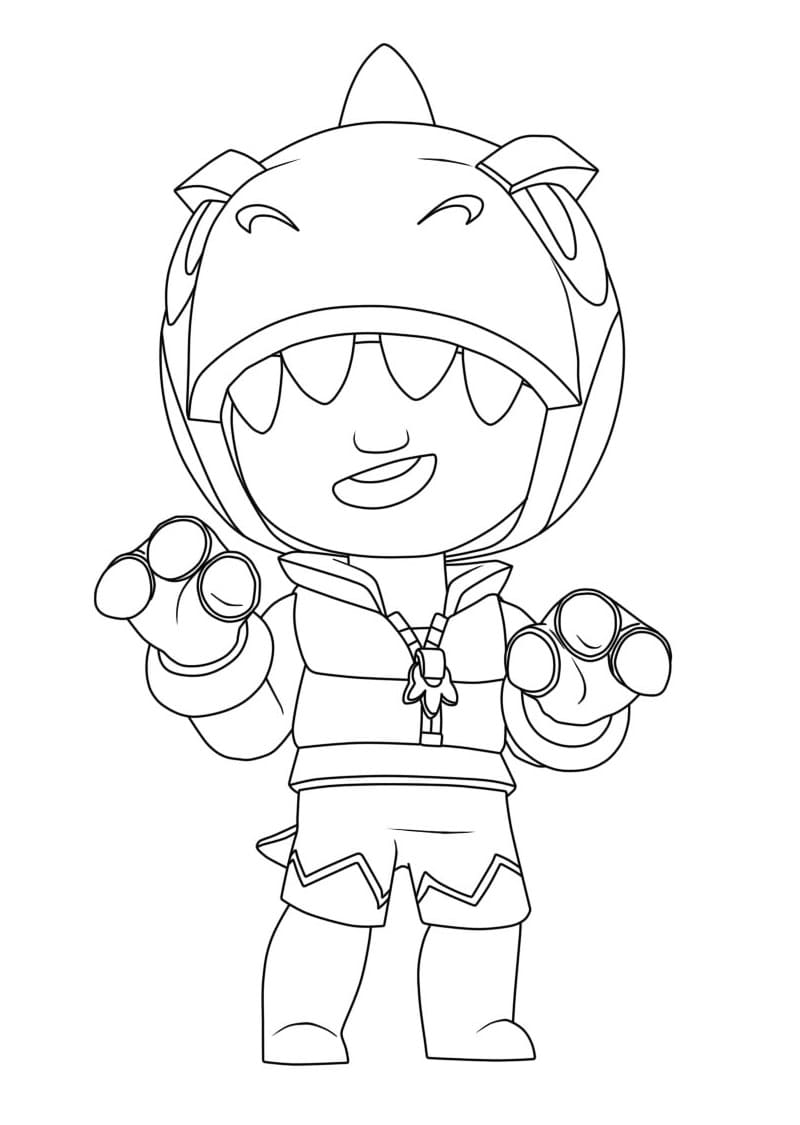 Coloriage Imprimable Gratuit Leon Brawl Stars