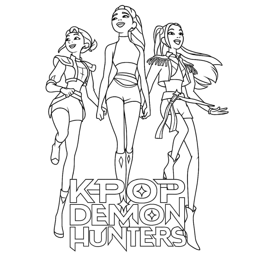 Coloriage Imprimable KPop Demon Hunters Pour Les Enfants T l charger 
