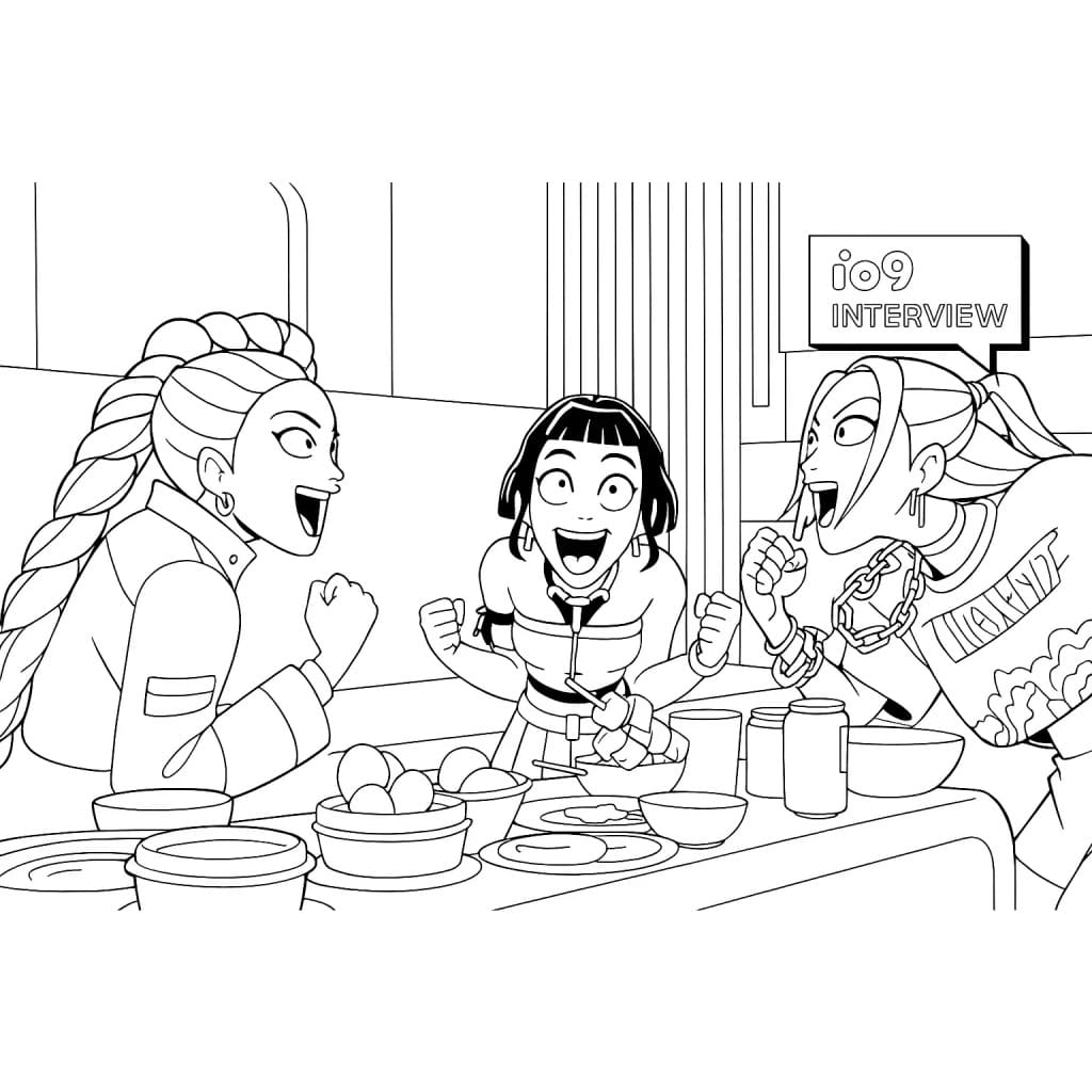 Coloriage KPop Demon Hunters Gratuit Pour les Enfants