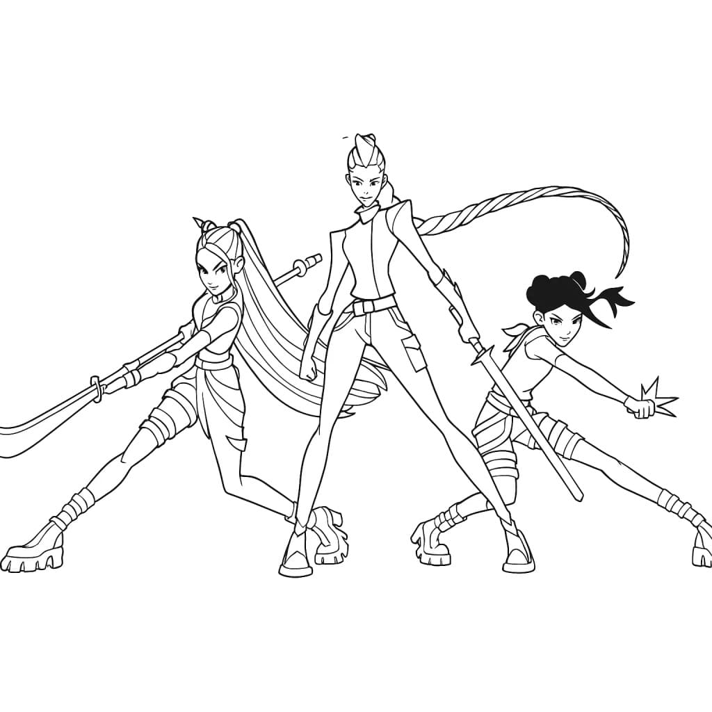 Coloriage KPop Demon Hunters Imprimable Gratuit Pour les Enfants