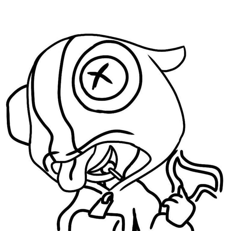 Coloriage Leon Brawl Stars Gratuit Pour les Enfants