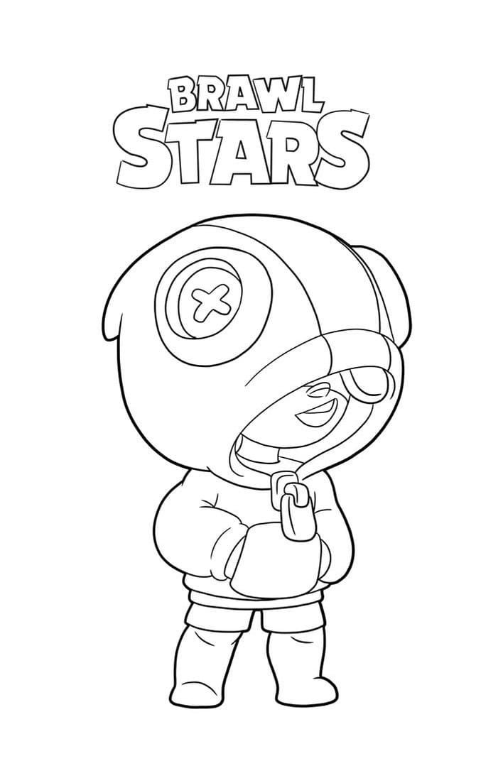 Coloriage Leon Brawl Stars Imprimable Gratuit Pour les Enfants