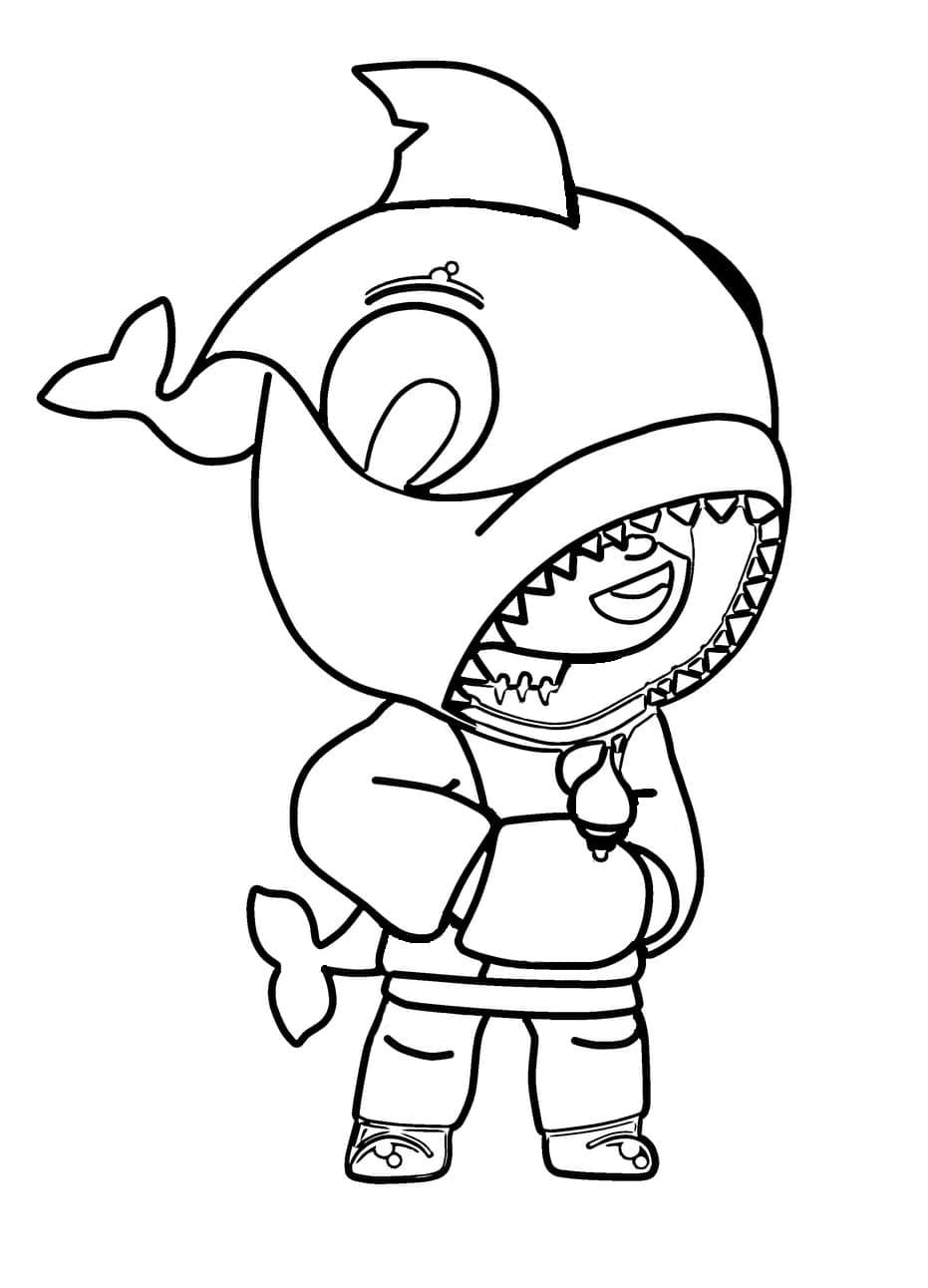 Coloriage Leon Brawl Stars Imprimable Pour les Enfants