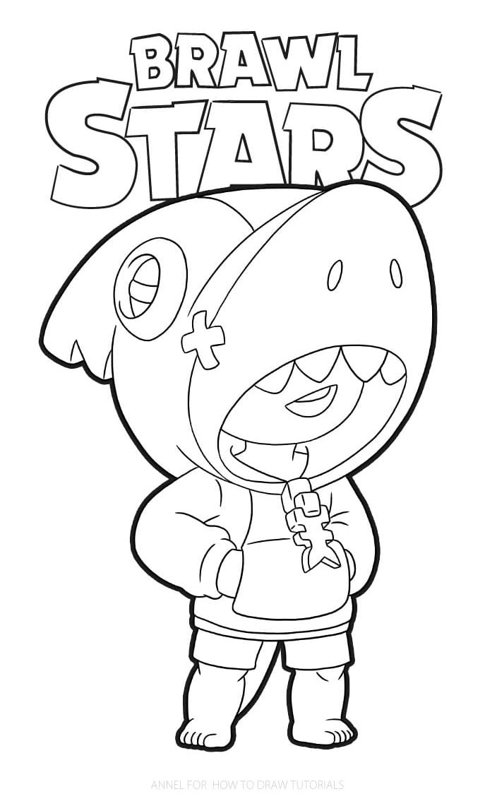 Coloriage Leon Brawl Stars