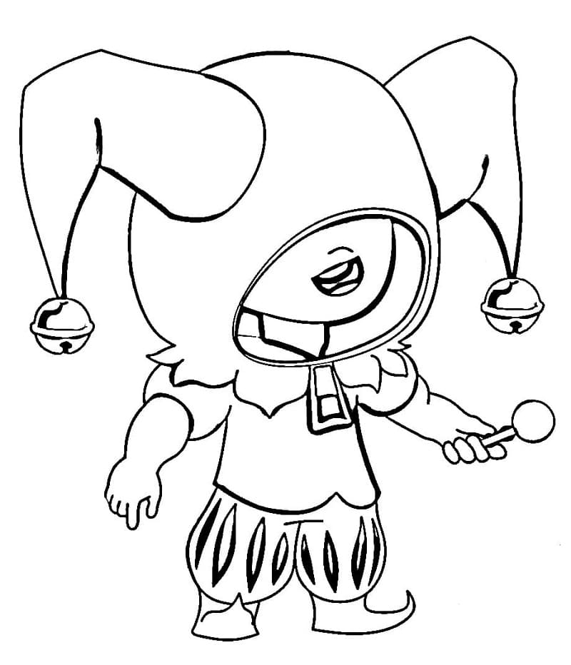 Coloriage Leon Jester Brawl Stars