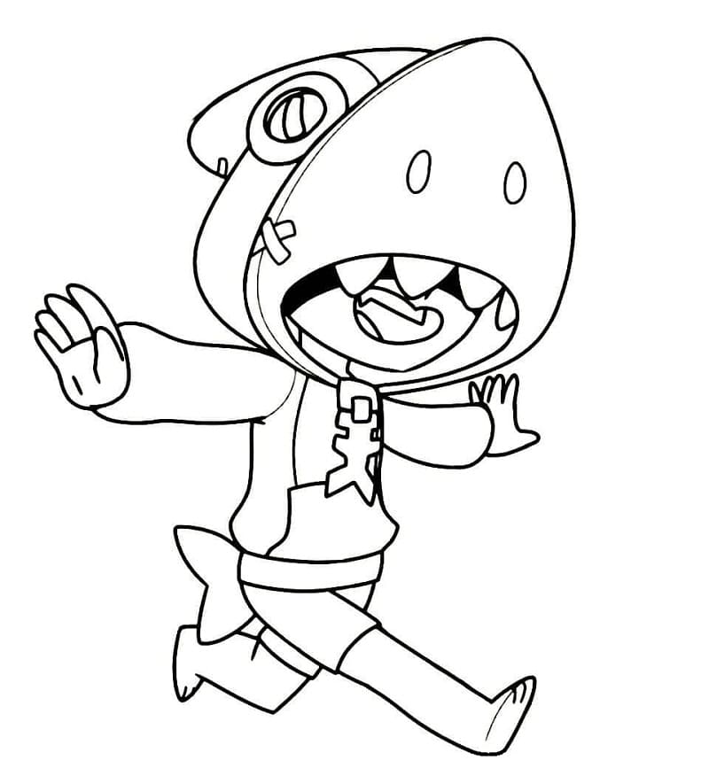 Coloriage Requin Leon Brawl Stars