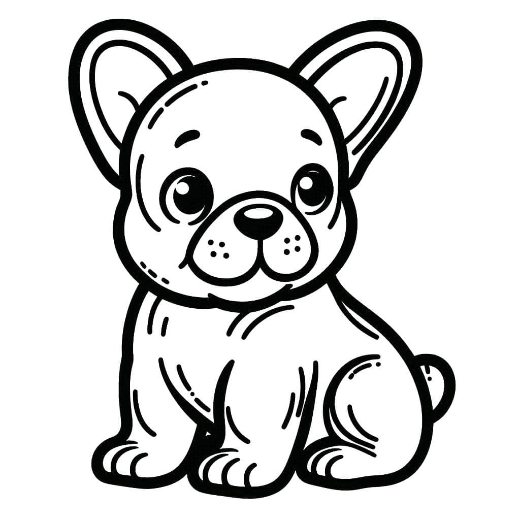 Coloriage Un Bouledogue Français