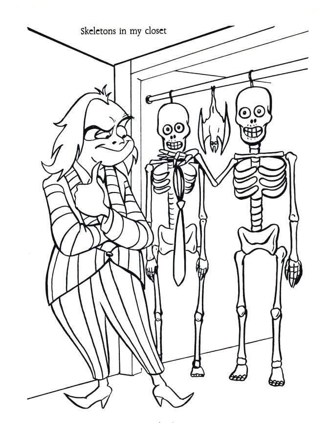 Coloriage Beetlejuice Effrayant