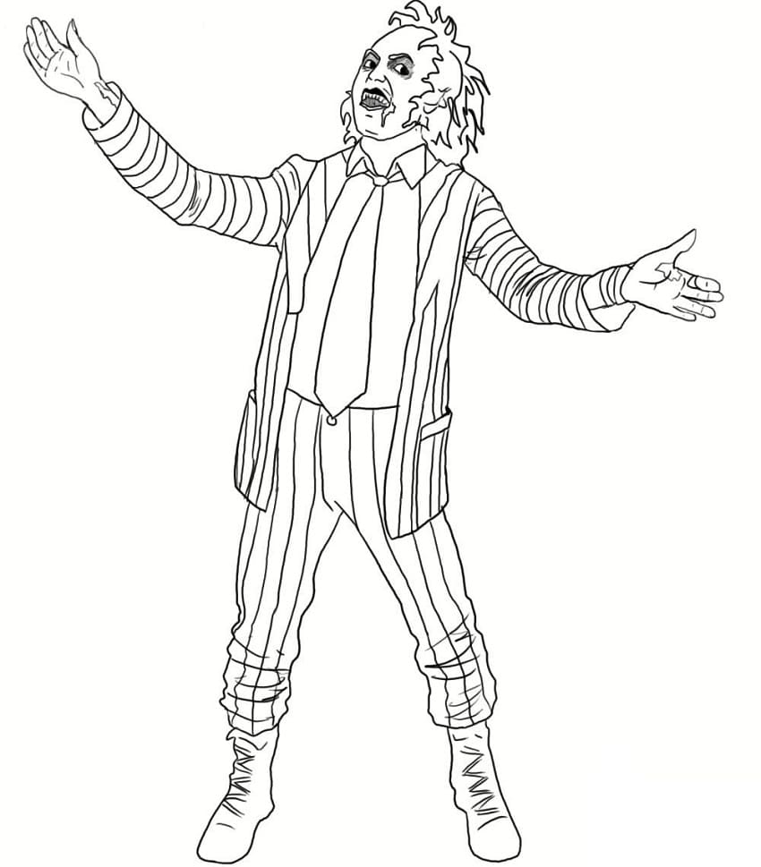 Coloriage Beetlejuice Gratuit Pour les Enfants