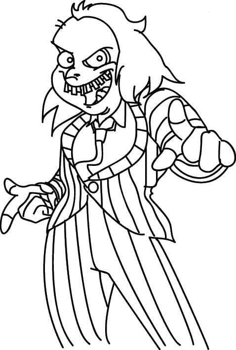 Coloriage Beetlejuice Imprimable Gratuit Pour les Enfants