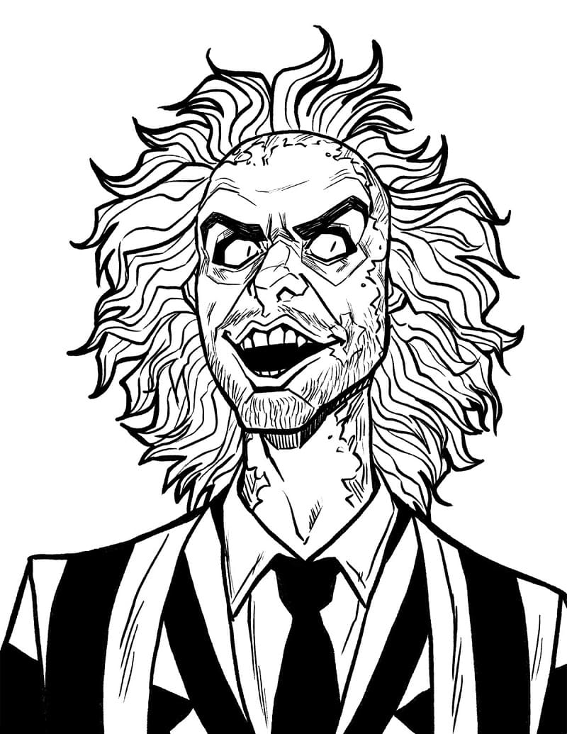 Coloriage Beetlejuice Imprimable Gratuit