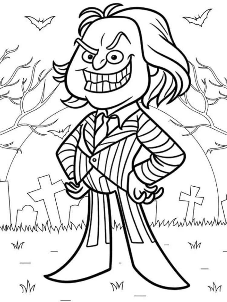 Coloriage Beetlejuice Imprimable Pour les Enfants