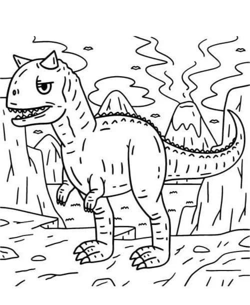 Coloriage Carnotaurus Imprimable Gratuit