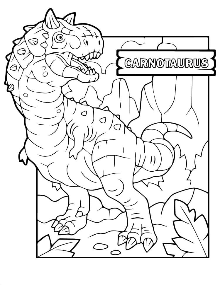 Coloriage Carnotaurus Imprimable